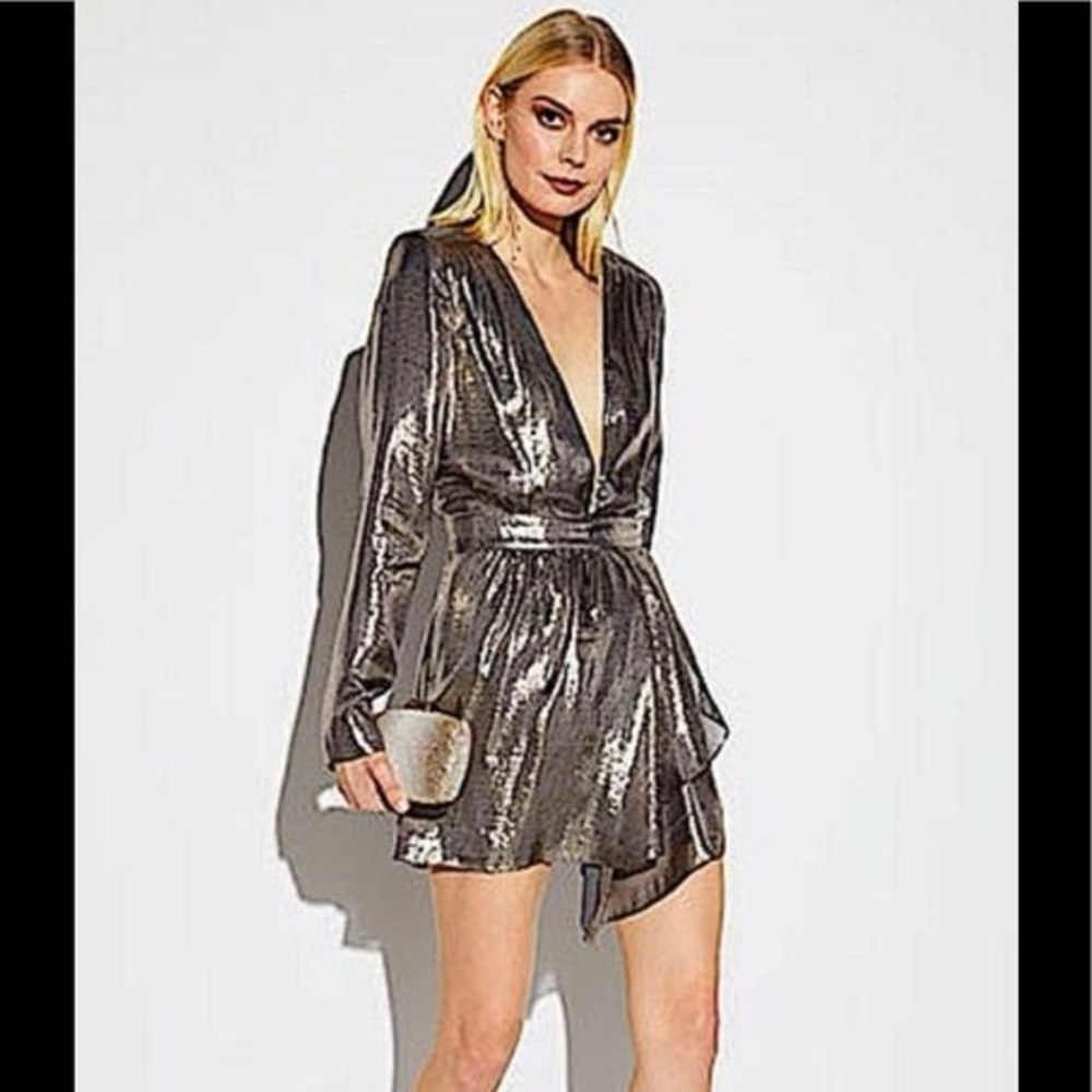 Ramy Brook Shaina Dress Platinum Size 2